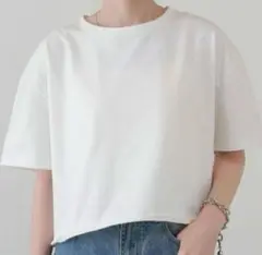 russet　日本製　ミ二裏毛Tシャツ　白　ラシット　Tシャツ　白T