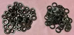 歯付きハトメ　グロメット　ツメ付きアイレット　傘26mm 50セット 黒ニッケル