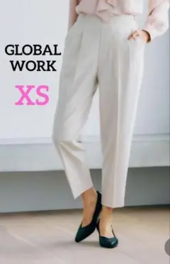 グローバルワーク ウツクシルエットテーパードパンツ XS②
