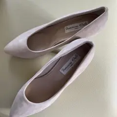ピンク スエード パンプス OL 就活 転職活動 24cm