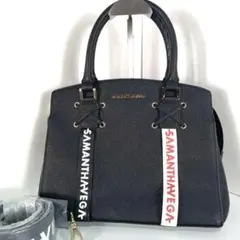 SAMANTHAVEGA 黒 ハンドバッグ ショルダーバッグ