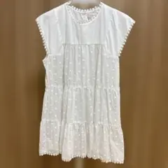 最終価格！ SeeByC ドット柄ティアードドレス ホワイト