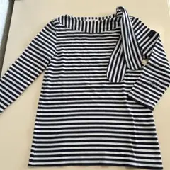 BAPY R ストライプ長袖ショート丈トップス