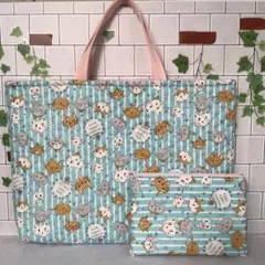 【お値下げしました】【入園 入学】【レッスンバック】【ネコ】 【２個セット】