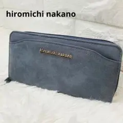 【新品】hiromichi nakanoグレー 合成皮革長財布ラウンドファスナー