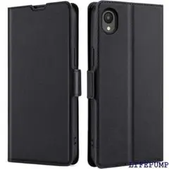 Galaxy A23 ケース 手帳型 薄型 軽量 軽いケース ブラック 1165