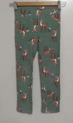H＆M 鹿と花柄のキッズレギンス120
