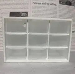 韓国文具 美品 引き出し小物収納 デスク収納ボックス 積み重ね可能 文房具 白系