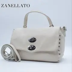美品 ZANELLATO ポスティーナ ショルダーバッグ 2way ホワイト