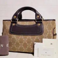 《極美品♪正規品》CELINEセリーヌトートバッグ/マカダム総柄/ブギーバッグ