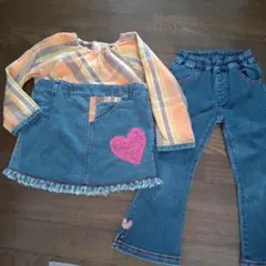 美品‼️デニム長袖シャツとジーパンセット✨