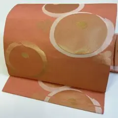 【着】14130o 着物 九寸名古屋帯 お洒落文様 金糸