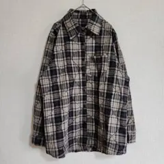 【FOREVER 21】（F）チェック柄テクスチャ加工シャツ/トップス/着回し