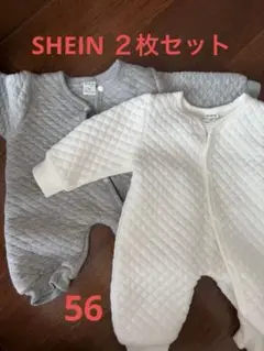 即発　ロンパース　カバーオール 2点セット SHEIN キルトパジャマ