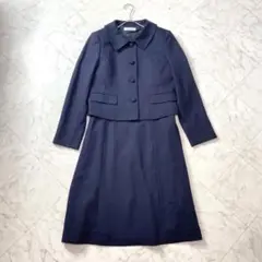 美品✨お受験スーツ　ネイビー 濃紺　ワンピース　ジャケット　セットアップ　L