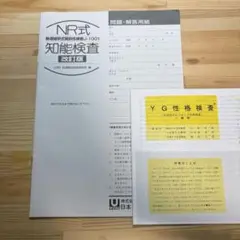 NR式知能検査、YG性格検査2点セット