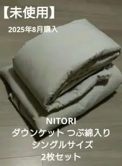 ダウンケット つぶ綿入り シングルサイズ/2枚セット
