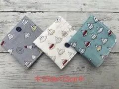 ダブルガーゼ＊ハンカチ＊ハンドメイド　UFO 3枚セット
