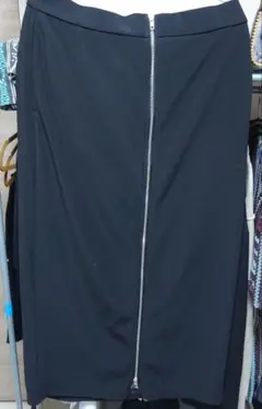 GU フロントジップナローロングスカート 3XL 黒