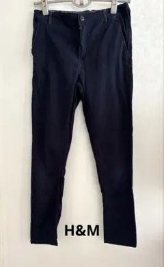 【H&M】ネイビー スリムフィットパンツ 164cm