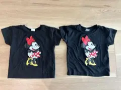 西松屋 ディズニー ミニーTシャツ お揃いコーデ 90.95cm