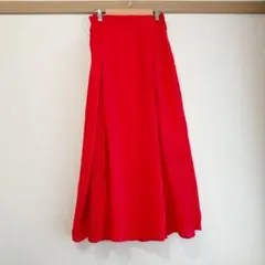 URBAN RESEARCH プリーツスカート レッド フリーサイズ