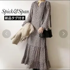 未使用　Spick and Span Deveaux キカプリントワンピース