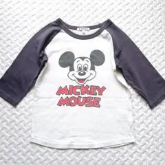 GLOBALWORKグローバルワークミッキー七分袖ラグランロンTシャツ120㎝