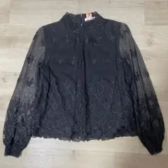 ✨美品✨archives アルシーヴ　シアー　花柄レース　トップス　ブラウス