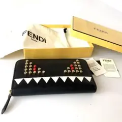 フェンディ 長財布 ラウンドファスナー モンスター スタッズ レア