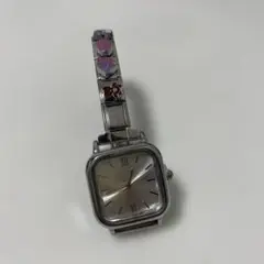 イタリアンチャームブレスレット ウォッチ 腕時計 ピンクモチーフ