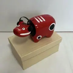 新品 野沢民芸 ヘッドフォンべこ 2号サイズ 赤べこ