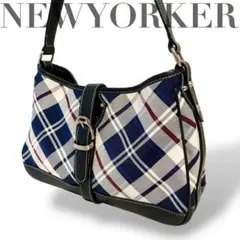 美品✨　NEWYORKER ニューヨーカー　チェック柄 ショルダーバッグ