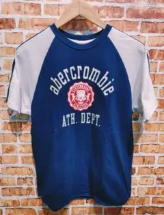 古着 アバクロ Tシャツ Boy's XLサイズ 青白