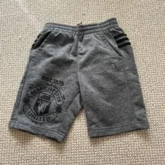 adidas マンチェスター・ユナイテッド 半ズボン 7-8Y グレー
