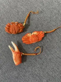 【値下げ】蟹 カニ ストラップ 3個セット