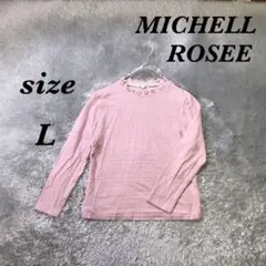 MICHELL ROSEE (L) 長袖カットソー 日本製 フリル 薄手 総柄