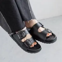 ⭐️LOWRYS FARMローリーズファーム⭐️ベルトサンダル 黒 L 24
