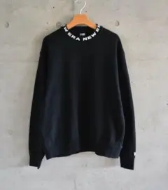 NEW ERA ニューエラ 黒トレーナー ゴルフ　袖ロゴ　M
