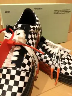 【OFFWHITE 】オフホワイト チェッカー ロートップ スニーカー