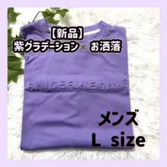 新品✨ メンズ Tシャツ 半袖 グラデーション ロゴ　ゆったり 速乾 夏服
