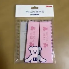 Wilson Bear Over Grip 2本入り ピンク