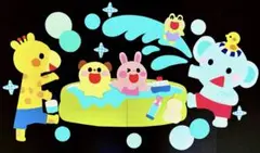 壁面飾り　夏 プール 水遊びどうぶつ 7月 8月②