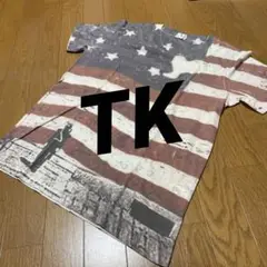 【美品】TK tシャツ　アメリカ国旗柄　サイズ2