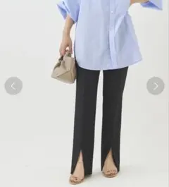Plage ストレッチスリットヘムパンツ