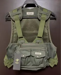 新品 foxfire チェストストラップベスト オリーブ フライフィッシング