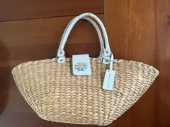 Samantha Thavasa ビジュー付き かごバッグ