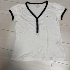 TOMMY HILFIGER Vネック半袖Tシャツ　サイズ0