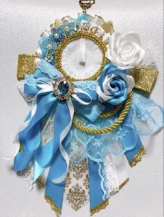痛ロゼット ロゼット 水色 白 金