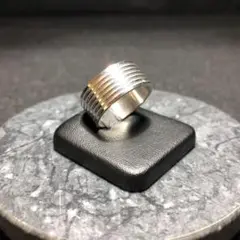 【ヴィンテージ】25号 シンプル太めデザインリング シルバー r6